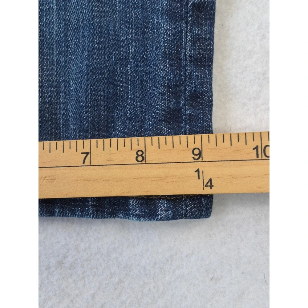 Lucky Brand Bermuda Jorts Women's 8/29 Dark Wash Long Denim Jean Shorts